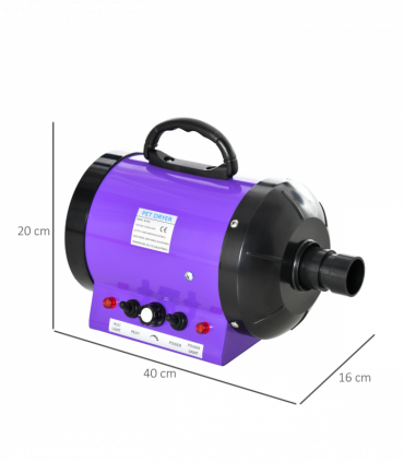 2800W Dog Hair Dryer Pet Grooming Blaster Blower Dryer 3 Nozzles Pawhut
