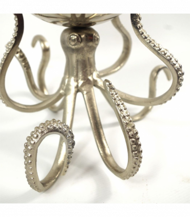 28cm Silver Metal Octopus Bowl Style Planter