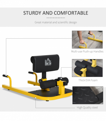 3 IN 1 Squat Machine Sit Up Push Up Gym Work Out Leg Exercise Adjustable