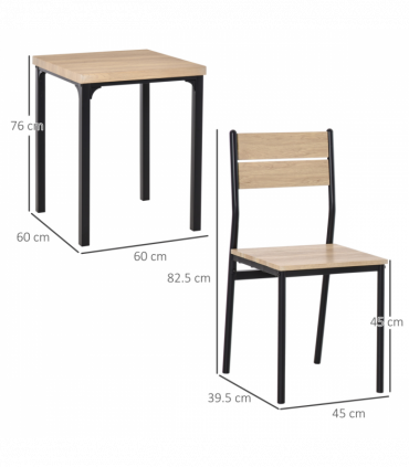 Dining Set with Metal Legs