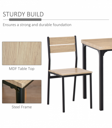 Dining Set with Metal Legs