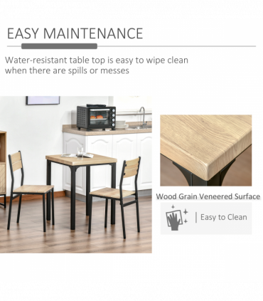 Dining Set with Metal Legs