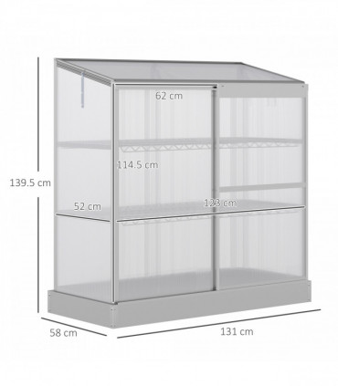 3 Tier Greenhouse Garden Cold Frame Plant Flower Growth 129.5L x 58W x 140H cm