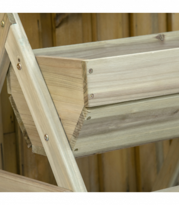 Garden Bed Kit Wood Green 3 Tier Raised 120x68x80cm Flowers Vegetables Herbs