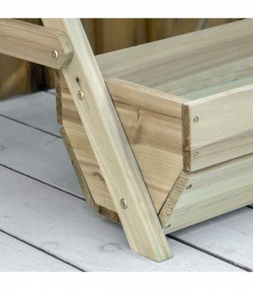 Garden Bed Kit Wood Green 3 Tier Raised 120x68x80cm Flowers Vegetables Herbs