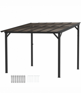 3 x 3(m) Pergola Kit Gazebo with UPF 50+ and Waterproof Polycarbonate Roof