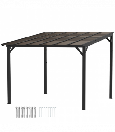 3 x 3(m) Pergola Kit Gazebo with UPF 50+ and Waterproof Polycarbonate Roof