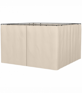 3 x 3(m) Universal Gazebo Replacement Sidewall Set w/ 4 Panels, Beige Outsunny