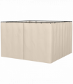 3 x 3(m) Universal Gazebo Replacement Sidewall Set w/ 4 Panels, Beige Outsunny