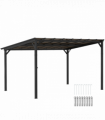 3 x 4.3m Pergola Kit Gazebo with UPF 50+ and Waterproof Polycarbonate Roof