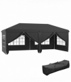 3 x 6m Pop Up Gazebo Height Adjustable Party Tent w/ Storage Bag Black