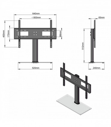 32-55" Wall Mount TV Mount Bracket TSD800 with Column