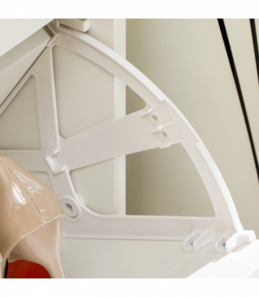 HOMCOM Slim Shoe Cabinet with 2 Flip Drawers for 12 Pairs of Shoes White