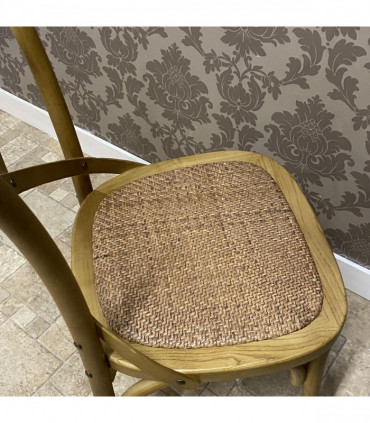 NATURAL FRENCH CROSS BACK CHAIR