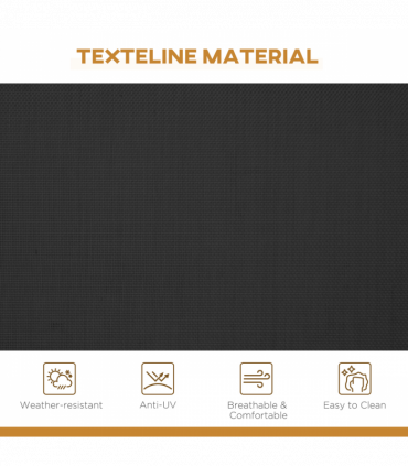 Outsunny 3 Seater Garden Swing Patio Hammock with Canopy for Outdoor Black