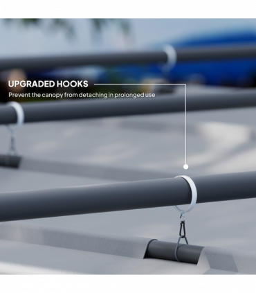 Outsunny 3 x 3(m) Garden Pergola with Retractable Roof, UPF30+, Grey