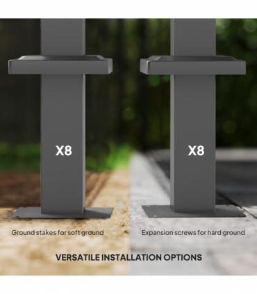 Outsunny 3 x 3(m) Garden Pergola with Retractable Roof, UPF30+, Grey