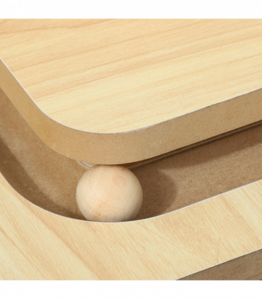 PawHut 87cm Cat Scratching Post 3 in 1 Cat Scratcher w/ Track Ball Toy