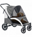 PawHut Easy Folding Pet Stroller for Large Dogs, Dark Grey