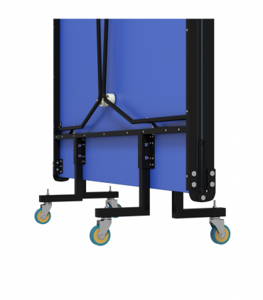 SPORTNOW 9FT Folding Table Tennis Table w/ 8 Wheels, for Indoors - Blue