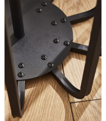 Steel Black 5 Pair Round Boot Shoe Rack Welly Holder Stand Storage Organizer