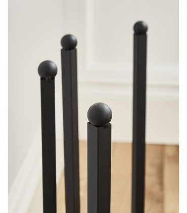 Steel Black 5 Pair Round Boot Shoe Rack Welly Holder Stand Storage Organizer