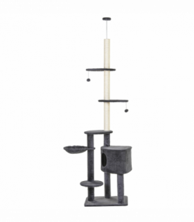 Cat Climbing Tower Dark Grey Sisal 55L x 45W x 220-265H cm 5-Tier Multi-Level
