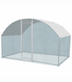 6.5 x 10 ft Large Metal Chicken Coop, Walk-in Poultry Cage Chicken Hen Run House with Waterproof Cover, Rabbits Cats Dogs Farm Pen for Outdoor Backyard Farm Garden