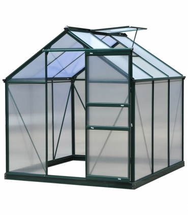 Polycarbonate Dark green 190cm x 192cm x 201cm Walk-In Greenhouse Plant Grow