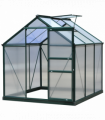 Polycarbonate Dark green 190cm x 192cm x 201cm Walk-In Greenhouse Plant Grow