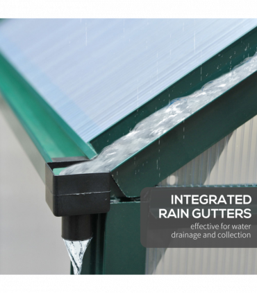 Polycarbonate Dark green 190cm x 192cm x 201cm Walk-In Greenhouse Plant Grow