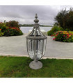 77CM GREY METAL GARDEN LANTERN W TEALIGHT