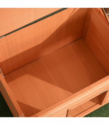 Dog Kennel House Garden Shelter Wooden Yellow 82L x 58W x 58H cm Solid Fir Wood