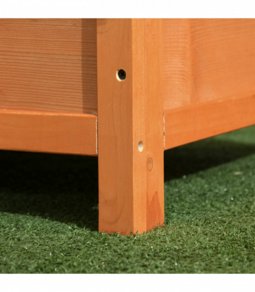 Dog Kennel House Garden Shelter Wooden Yellow 82L x 58W x 58H cm Solid Fir Wood