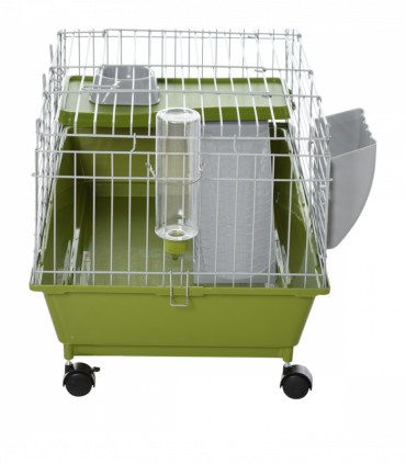 89cm Small Animal Home Cage for Rabbit Ferret Chinchilla w/ Wheels Green