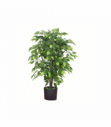 90cm Artificial Ficus Tree / Plant -Copper Metal Planter