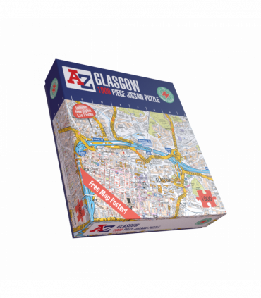 A to Z Map of  Glasgow 1000 Piece Jigsaw