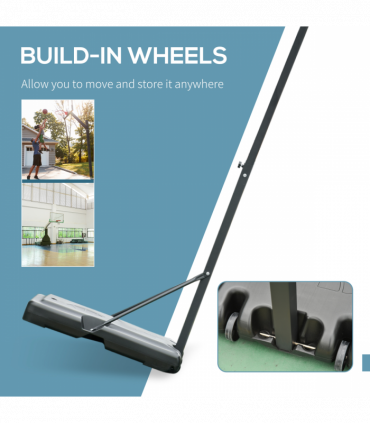 Basketball Hoop Freestanding 255-305cm Height Adjustable Stand  Wheels HOMCOM