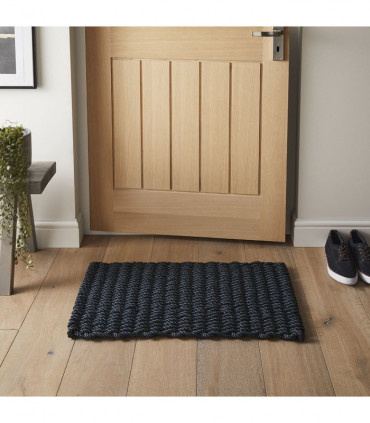 Didsbury Braided Polypropylene 45x75cm Navy Doormat