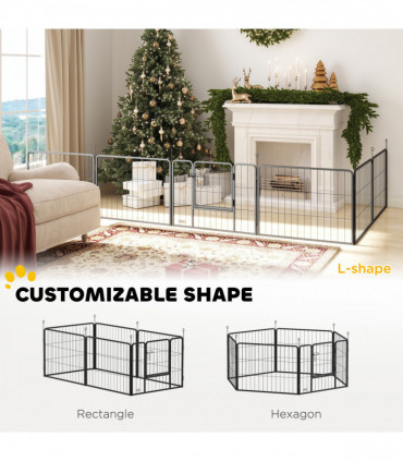 Durable Six-Panel Portable Pet Enclosure - Versatile Indoor/Outdoor Use