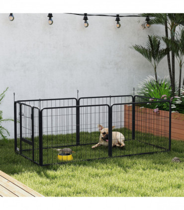 Durable Six-Panel Portable Pet Enclosure - Versatile Indoor/Outdoor Use