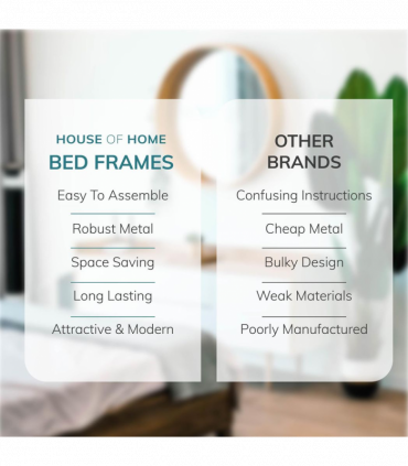 Extra Strong Single Metal Bed Frame In White - Improved