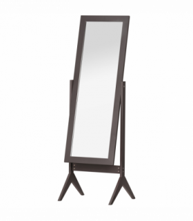 Freestanding Dressing Mirror 148x47cm Adjustable Angle Dark Brown Frame