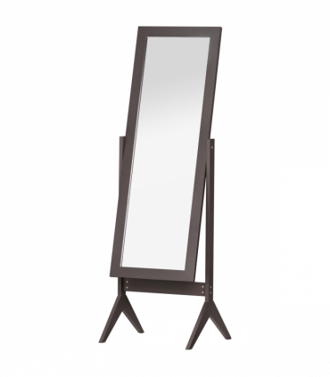 Freestanding Dressing Mirror 148x47cm Adjustable Angle Dark Brown Frame