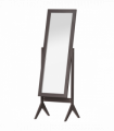 Freestanding Dressing Mirror 148x47cm Adjustable Angle Dark Brown Frame