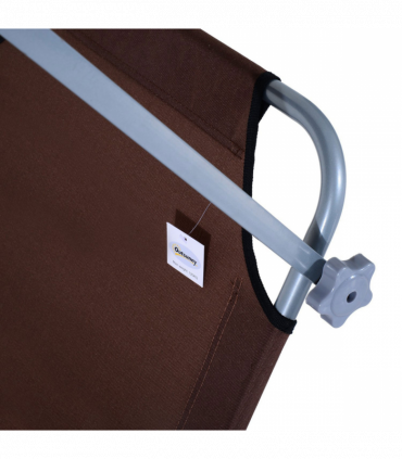 Garden Folding Chair Sun Lounger Bed Outdoor Recliner Seat w/ Sunshade