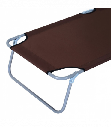 Garden Folding Chair Sun Lounger Bed Outdoor Recliner Seat w/ Sunshade