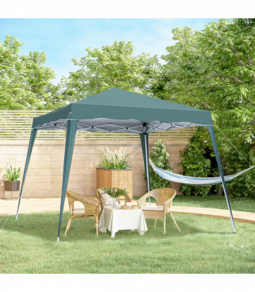 Garden Pop up Gazebo Tent Party Water-resistant 2.5 x 2.5M Green Outsunny