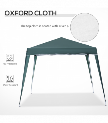 Garden Pop up Gazebo Tent Party Water-resistant 2.5 x 2.5M Green Outsunny