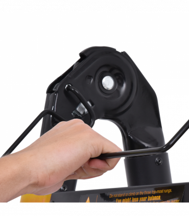 HOMCOM 3.8M Duo Aluminium Ladder Tool Holder Herringbone Deployed, Yellow